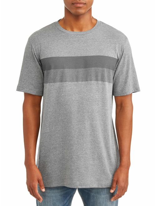 George Men's Printed Striped Tee, up to Size 3XL