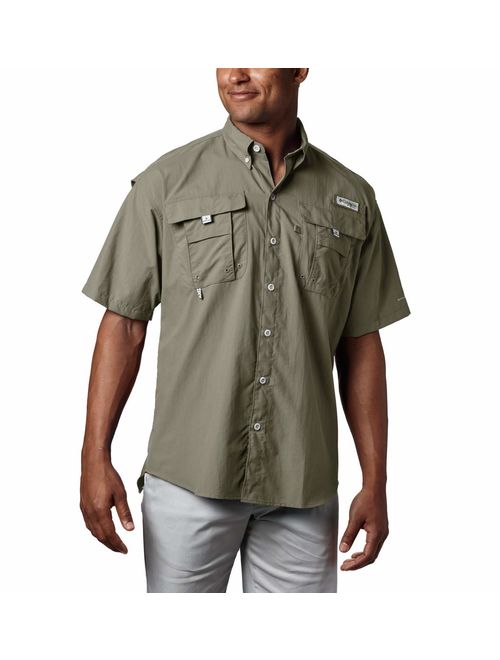 Columbia Men's PFG Bahama II Short Sleeve Shirt, Sage, XLT