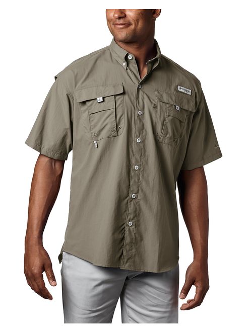 Columbia Men's PFG Bahama II Short Sleeve Shirt, Sage, XLT