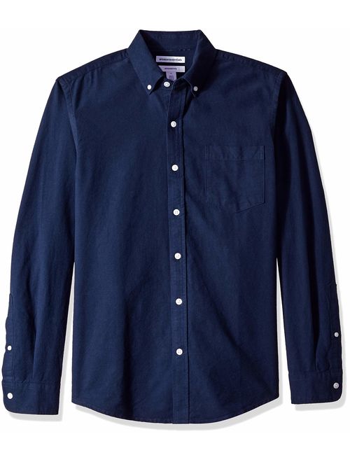 Amazon Essentials Men's Slim-fit Long-Sleeve Solid Oxford Shirt