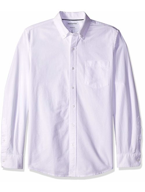 Amazon Essentials Men's Slim-fit Long-Sleeve Solid Oxford Shirt