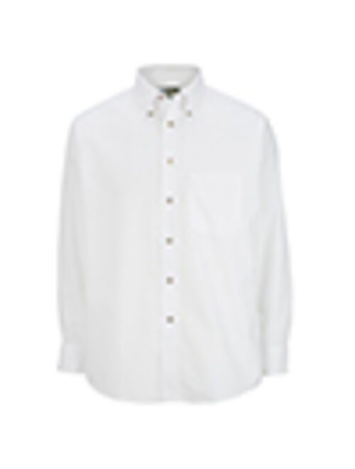Ed Garments Men's Long Sleeve Button Down Poplin Shirt, WHITE, XX-Large 35