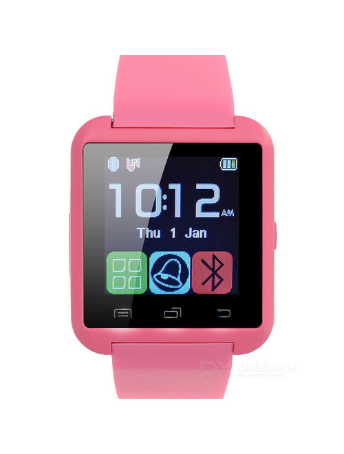 Premium Pink Bluetooth Smart Wrist Watch Phone mate for Android Samsung HTC LG Touch Screen Blue Tooth Smart Watch for Kids for Adults Amazingforless U8