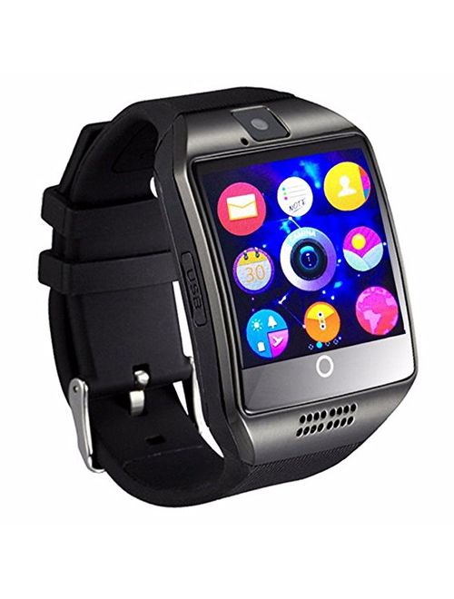 Black Bluetooth Smart Wrist Watch Phone mate for Android Samsung Touch Screen Blue Tooth SmartWatch with Camera for Adults for Kids (Supports [does not include] SIM+MEMOR
