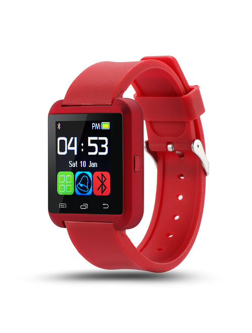 Premium Red Bluetooth Smart Wrist Watch Phone mate for Android Samsung HTC LG Touch Screen Blue Tooth Smart Watch for Kids for Adults Amazingforless U8