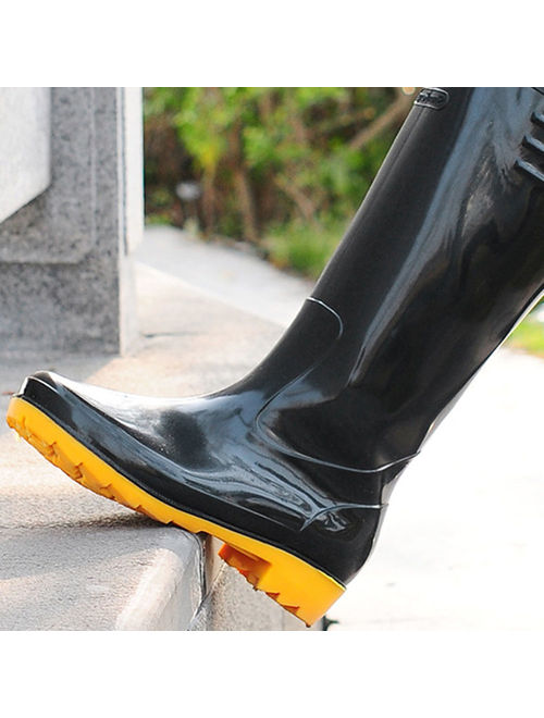 Mens' Basic Rain Boots Black Size 7.5