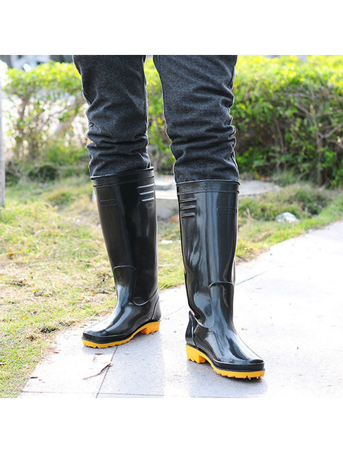 Mens' Basic Rain Boots Black Size 7.5