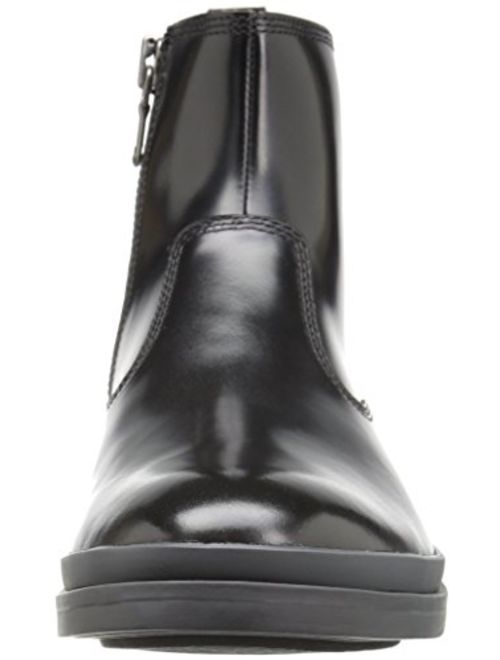 George Brown Men's Bradner Zip Rain Boot, Black/Gun Metal, 7.5 M US