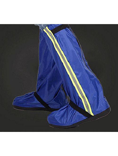 Adult Waterproof Shoe Covers Reusable Slip-resistant Rain Boots Cover XL Blue