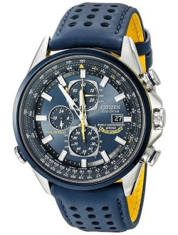 Men's Eco-Drive Blue Angels World Chronograph Atomic Timekeeping Watch with Day/Date, AT8020-03L