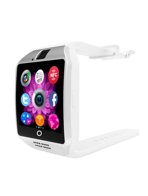 White Bluetooth Smart Wrist Watch Phone mate for Android Samsung Touch Screen Blue Tooth SmartWatch with Camera for Adults for Kids (Supports [does not include] SIM+MEMOR