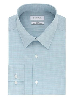 Men's Slim Fit Non Iron Stretch Solid Dress Shirt
