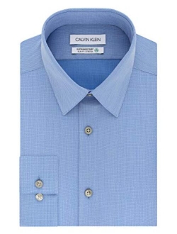 Men's Slim Fit Non Iron Stretch Solid Dress Shirt