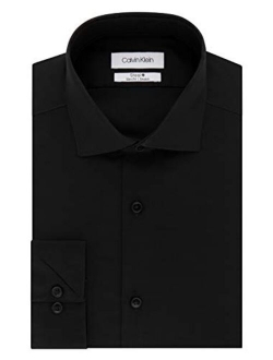 Men's Slim Fit Non Iron Stretch Solid Dress Shirt