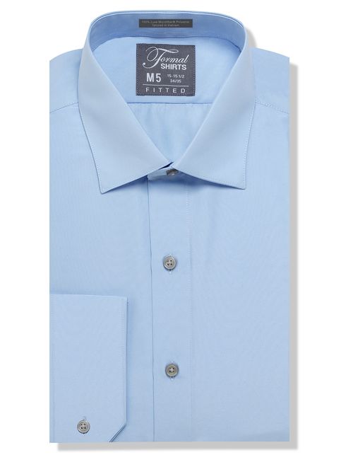 Luxe Microfiber Men's Fitted Spread Collar Dress Shirt - Style Jesse