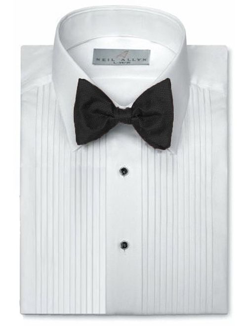 Neil Allyn Mens Tuxedo Shirt Poly/Cotton Laydown Collar 1/4 Inch Pleat