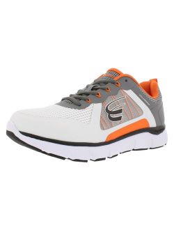 Spira CloudWalker Men's Athletic Walking Shoe with Springs - White / Dark Grey / Orange