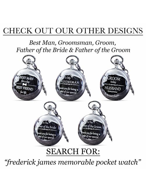 Best Man Gift for Wedding or Proposal - Engraved Best Man Pocket Watch - Luxury Wedding Gift