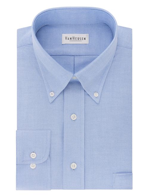 Van Heusen Men's Regular Fit Oxford Solid Long Sleeve Dress Shirt