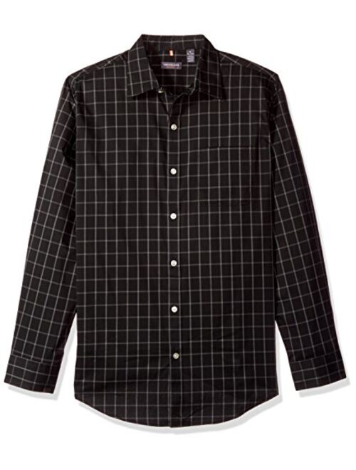Van Heusen Men's Traveler Stretch Long Sleeve Button Down Black/Khaki/Grey Shirt