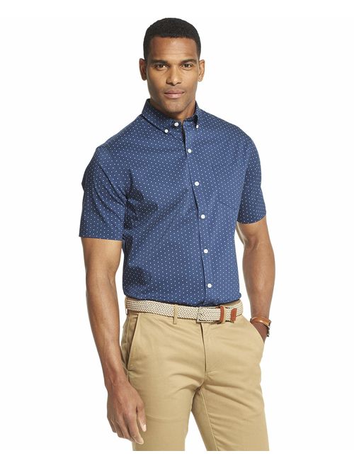 Van Heusen Men's Flex Short Sleeve Button Down Print Shirt