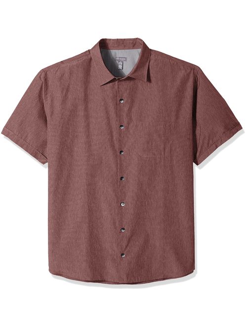 Van Heusen Men's Big and Tall Air Short Sleeve Button Down Solid Shirt