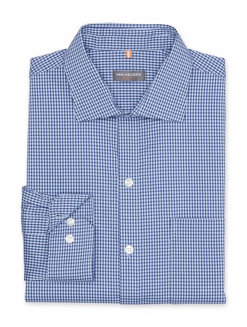 Van Heusen Men's Traveler Stretch Long Sleeve Button Down Blue/White/Purple Shirt