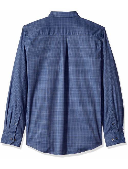 Van Heusen Men's Slim Fit Flex Stretch Non Iron Shirt, Blue Underground, Large Slim