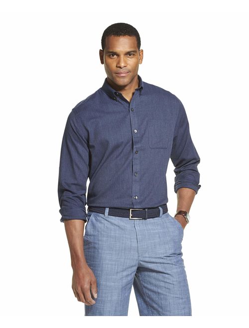 Van Heusen Men's Flex Long Sleeve Button Down Stretch Solid Shirt