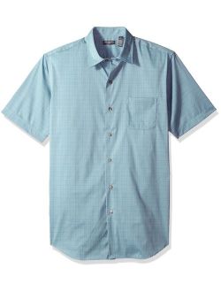 Men's Flex Short Sleeve Button Down Solid Shirt