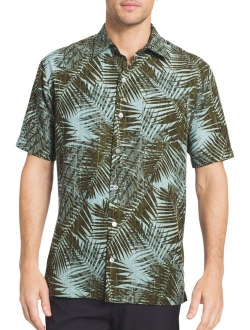 Men's Classic Fit Oasis Crosshatch Tropical Button-Down Shirt