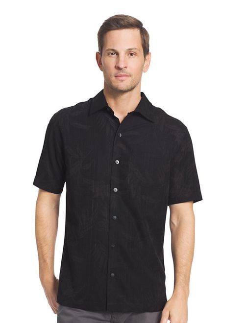Van Heusen Men's Classic Fit Oasis Crosshatch Tropical Button-Down Shirt