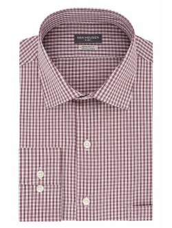 Men's Dress Shirt Regular Fit Flex Collar Check