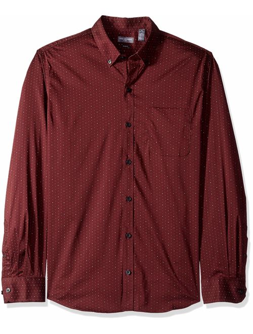 Van Heusen Men's Slim Fit Flex Long Sleeve Button Down Stretch Print Shirt