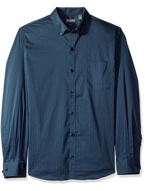 Van Heusen Men's Slim Fit Flex Long Sleeve Button Down Stretch Print Shirt
