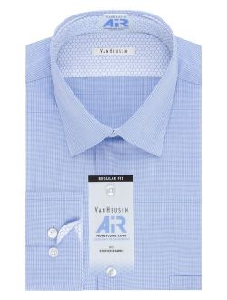 Men's Air Regular Fit Micro Check Spread Collar Dress Shirt