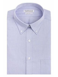 Men's Regular Fit Pinpoint Solid Long Sleeve Dress Shirt