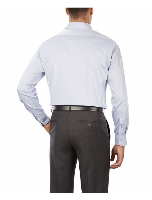 Van Heusen Men's Regular Fit Pinpoint Solid Long Sleeve Dress Shirt