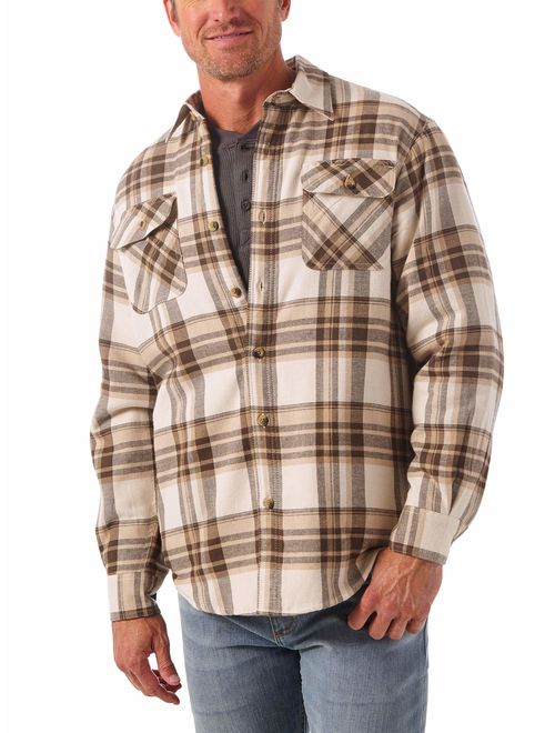 Wrangler Long Sleeve Relaxed Fit Sherpa Lined Shirt Jacket