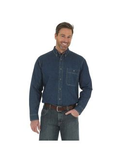 Men's Rugged Wear Basic One-Pocket Denim Shirt