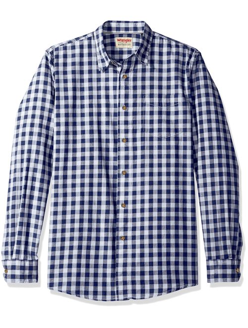 Wrangler Authentics Men's Long Sleeve Premium Gingham Shirt