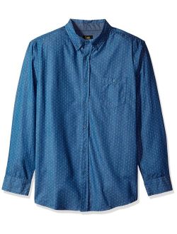 Men's Long Sleeve Chambray Button Down Shirt