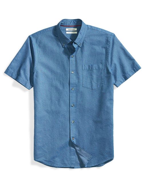Goodthreads Mens Slim-Fit Short-Sleeve Solid Oxford Shirt Brand