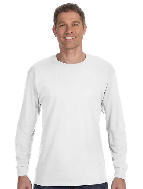 Hanes Mens Tagless Cotton Crew Neck Long-Sleeve Tshirt