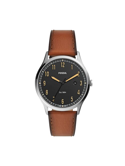 Fossil Men's Forrester Three-Hand Date Luggage Leather Watch FS5590