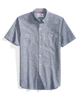 Amazon Brand - Goodthreads Men's Slim-Fit Short-Sleeve Chambray Shirt