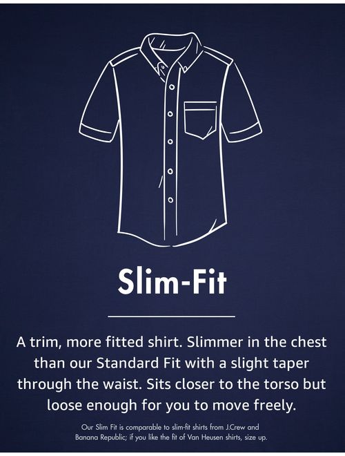 Amazon Brand - Goodthreads Men's Slim-Fit Short-Sleeve Chambray Shirt