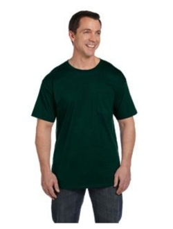 Men's Crew Neck Short-Sleeve Beefy with Pocket T-Shirt