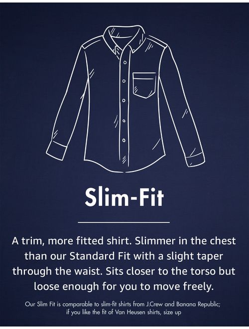 Amazon Brand - Goodthreads Men's Slim-Fit Long-Sleeve Dobby Shirt
