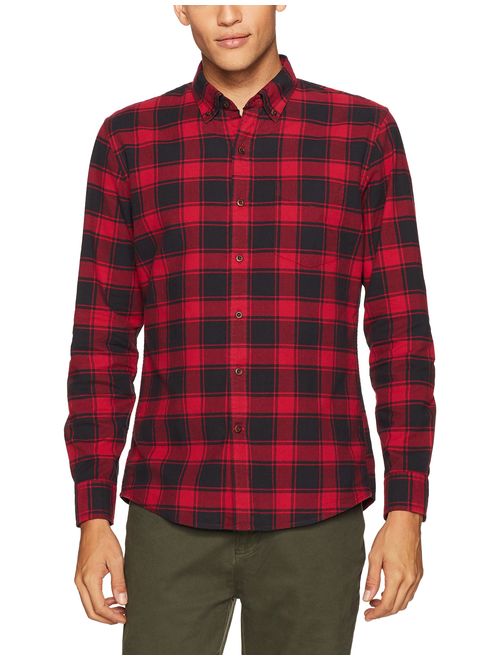Amazon Brand - Goodthreads Men's Standard-Fit Long-Sleeve Buffalo Plaid Oxford Shirt